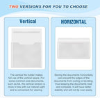 Fuutreo Magnetic Wall File Holder,6pcs,Clear,Horizontal & Vertical - Image 3
