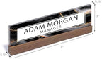 ARTBLOX Personalized Acrylic Name Plate, Black Gold Marble, Card Holder - Image 3