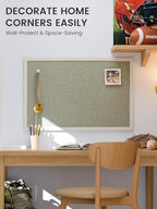 Fluxynara Framed Felt Bulletin Board, 35.4" x 23.6", Sage - Image 4