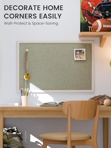 Fluxynara Framed Felt Bulletin Board, 35.4" x 23.6", Sage - Image 4