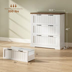 SEDETA Farmhouse 3 Drawer File Cabinet for Home Office - Image 2