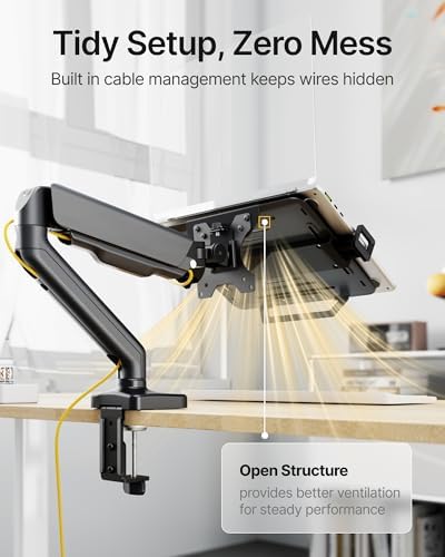 monTEK 2-in-1 Laptop & Monitor Desk Mount, Fits 12–18"Laptops & 32" Screens - Image 6
