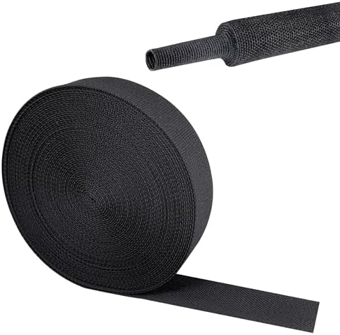 2 in 1 Heat Shrink Braided Sleeving Fabric Tubing 3/4"-22FT by Sunnarepoon