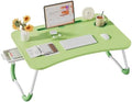 Lap Desk Bed Trays for Eating and Laptops Breakfast in Bed Tray for Sofa/Couch/Study/Reading/Writing with Cup Holder/Drawer On Low Sitting Floor Large Portable Foldable (Green) by Unknown