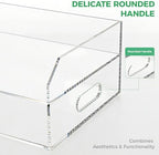 Paper Tray Organizer for Desk, 2 Tier Acrylic Desk Organizers and Accessories, One-Piece Integrated A4 Paper Organizer with Handles, Crystal-Clear Letter Tray & Compact Office File Holder - Image 5