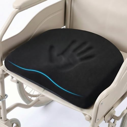 Tsumbay Memory Foam Seat Cushion - XL Size (18.5”x16.5”), Firm Support Coccyx Cushion for Office Chair, Tailbone Pain Relief with Removable Washable Cover & Handle for Car, Wheelchair by Tsumbay