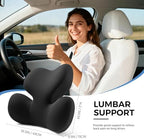 BEBAS Ergonomic Memory Foam Lumbar Support Pillow for Car, Black - Image 2