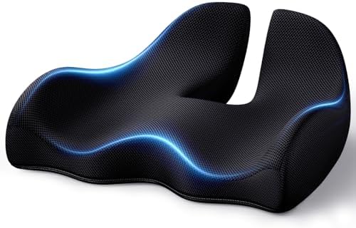 Benazcap Large Ergonomic Seat Cushion Relieves Sciatica & Tailbone Pain by Benazcap