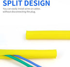 Split Wire Loom, 20ft Automotive Cable Protector Sleeve, Flexible Braided Cable Sleeves High Temperature Cable Management (Yellow, 1") - Image 3