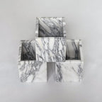 Natural Marble Stone Square Storage Container Empty Vessel Holder Cup for Candle/Pens/Sundries items (Arabescato White) - Image 6