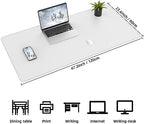 AFIING Cork Desk Mat 47" x 23.6", Dual-Sided Natural Cork & PU Leather Desk Pad, Non-Slip Waterproof Large Mouse Pad for Office, Home & Gaming (White) - Image 2