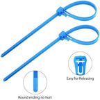 250 Pack 12 Inch Heavy Duty Reusable Zip Ties Blue ?UV Resistant, 55 LBS Tensile Strength, Weatherproof Cable Ties for Outdoor, Industrial, and Harsh Environments - Image 5