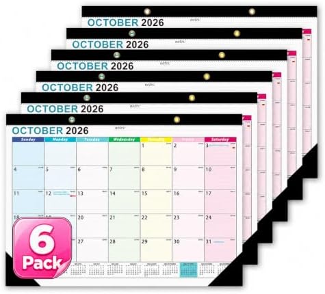 Desk Calendar 2027-2028, Desktop Calendar 21 Month, Oct 2026-Jun 2028 by Ougesi
