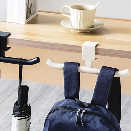 Purse Hook for Table 2PCS Desk Mount Headphones Holder Adjustable Table Hanger for Bag Purse Table Hanger Hook Clamp-On Under Desk Headphone Hanger for Hanging Things On A Desk(Black) - Image 3