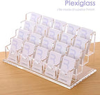 SANRUI Acrylic Business Card Holder for Desk, 20-Slot Vertical Clear - Image 7