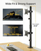 monTEK Stacked Dual Monitor Stand for 17-32", 22 lbs Each - Image 2