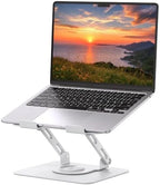 SOUNDANCE 360 Rotating Laptop Stand, Adjustable Riser,10-17",White by Soundance