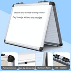 Dry Erase Board, 17x13 inch with 4 Sides Magnetic Whiteboard, A3 Foldable Small White Board with Lines, Perfect for Office, School, and Home. (Silver) - Image 4