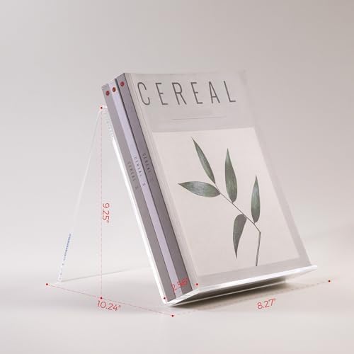 Acrylic Book Stand, Book Display Holder 8.5 x 11, Clear Acrylic Display Easel Transparent Display Stand Holder Tablet Holder for Album, CD, Magazine, Picture, Plate, Artworks, Phone, (2-PACK) - Image 2