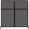 Versare Workstation Partition | Portable Wall Divider | Modern Office Cubicle | Free Standing Privacy Screen | Flexible Work Space | 66" x 70" Charcoal Gray Fabric Panels by VERSARE
