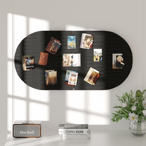 Felt Bulletin Board 47" x 24", Cork Board Alternative with 30 Push Pins by Tohiasen