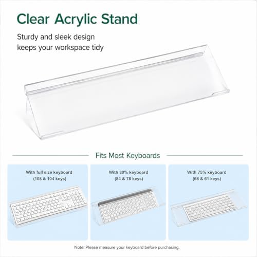 Acrylic Keyboard Stand with Cloud Gel Wrist Rest for Keyboard and Mouse Set - Image 2