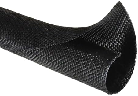 Split Wire Loom, 20ft Automotive Cable Protector Sleeve, Flexible Braided Cable Sleeves High Temperature Cable Management (Black, 1") by ConveniencetoYourLife