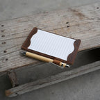 Genuine Leather Note Index Card Holder Slim Pocket Sleeve 3 x 5 Cover for Travel Sleeve 3" x 5" (12.7cm x 7.6cm) Vertical Note Card Case Weatherproof 05 (Brown, 3 x 5) - Image 4