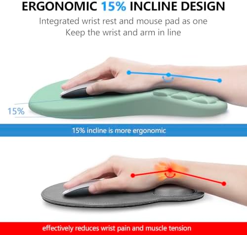 Ergonomic Mouse Pad Wrist Rest, 2 in 1 Keyboard Pad for Office - Image 2