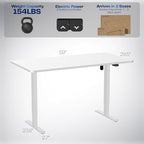VIVO White 60 x 30 in Standing Desk, DESK-KIT-0W6W - Image 3