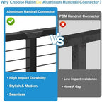 Aluminum Cable Railing Handrail Connector, Straight Sleeve - Image 4