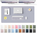 YSAGi Leather Desk Pad Protector, Office Desk Mat, Large Mouse Pad, Non-Slip PU Leather Desk Blotter, Laptop Desk Pad, Waterproof Desk Writing Pad for Office and Home (Soft Lavender,47.2" x 23.6") by YSAGi