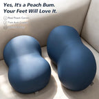 Foot Rest Under Desk, Memory Foam Ergonomic Foot Stool, Navy Blue - Image 2