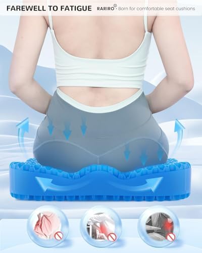 Breathable Honeycomb Gel Seat Cushion, Pressure Relief Cushion Long Sitting - Image 2