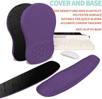 2-in-1 Ergonomic Set, Wave Rise Keyboard Wrist Rest and Massage Bulge Slope Mouse Pad Wrist Support, Cushion Memory Foam Integrated to Relieve Wrist Pain, Dark Purple - Image 6