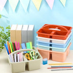 Lineshading 12 Pack Plastic Classroom Caddy, 4 Compartment, Boho Colors - Image 4