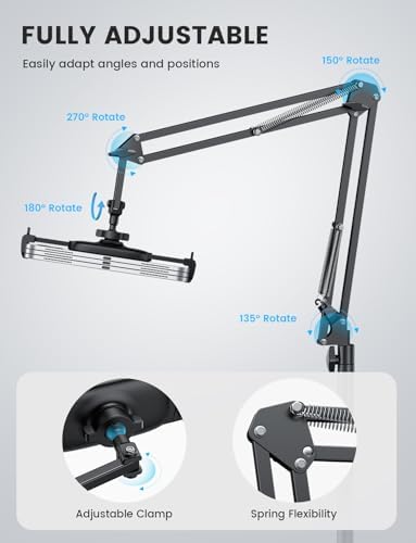 Lamicall Kindle Stand Tablet Holder 55" Height Adjust Extend Flexible Arm - Image 4