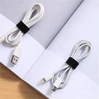 Adhesive Cable Clips 16.4ft Self Adhesive Tape Reusable Cable Tie Wire Straps DIY Accessories for Desk, Wall, Car(Black,8roll) - Image 4
