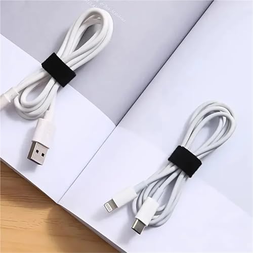 Adhesive Cable Clips 16.4ft Self Adhesive Tape Reusable Cable Tie Wire Straps DIY Accessories for Desk, Wall, Car(Black,8roll) - Image 4