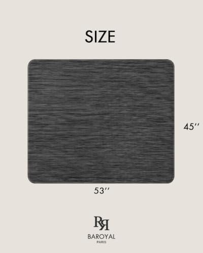 BARoyal Office Chair Mat for Hardwood Floor Under Desk Computer Rolling Chair Mat for Wood/Tile Floor Non-Slip Heavy Duty Desk Rug PVC Plastic Hard Floor Protector 45" x 53"(Metallic Black) - Image 6
