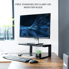 VIVO Black Clamp-on 15 in Desk Extension Shelf, DESK-SHELF15B - Image 6