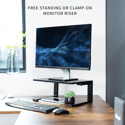 VIVO Black Clamp-on 15 in Desk Extension Shelf, DESK-SHELF15B - Image 6