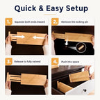 Fabsome Dresser Drawer Organizers 6 Pack, 4.65'' High Adjustable from 17-22‘’ Bamboo Drawer Dividers for Clothing Baby Clothes, Wooden Separators for Dresser Nursery Organization with Soft Foam Ends - Image 6