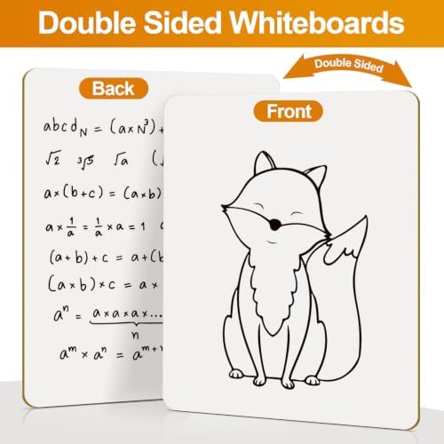 32 Pack Small White Board Portable 9"x12",Personal Whiteboard for Students Mini Size,Dry Erase Whiteboards Double-Sided Lapboard,White Boards Easy to Clean,Classroom Drawing Dry Erase Lapboards - Image 4