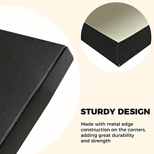 Golden State Art, Clamshell Archival Folio Storage Box 13x19 Inch, Black - Image 4