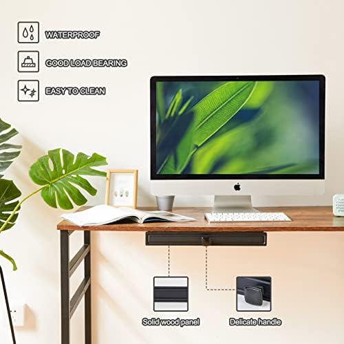 GOME Under Desk Slide out Pencil Drawer with Space Divider Design for Storing Pencil and Office Accessories, Underdesk Pull out Tray Organizer Mounted for Sit Stand Workstation - Image 6