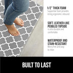 GORILLA GRIP Cushioned Kitchen Mats for Floor, 2 PK, 17x48+17x24 Gray White - Image 2