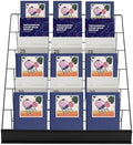 6-Tier Tabletop Book Rack, Heavy-Duty Metal Desktop Bookshelf Organizer, Foldable Magazine & File Holder Stand for Office, Home, Library, No Assembly Required, 44 lbs Capacity by Unknown