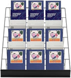 6-Tier Tabletop Book Rack, Heavy-Duty Metal Desktop Bookshelf Organizer, Foldable Magazine & File Holder Stand for Office, Home, Library, No Assembly Required, 44 lbs Capacity by Unknown