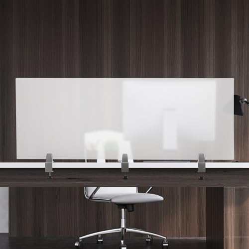 Desk Privacy Panel, Desk Divider, Desks Partition, Frosted Acrylic Desktop Privacy Panel with Stable C-Clamp for Home Office School Retail Clinic (1Pcs, 60 * 22 * 2in) - Image 3
